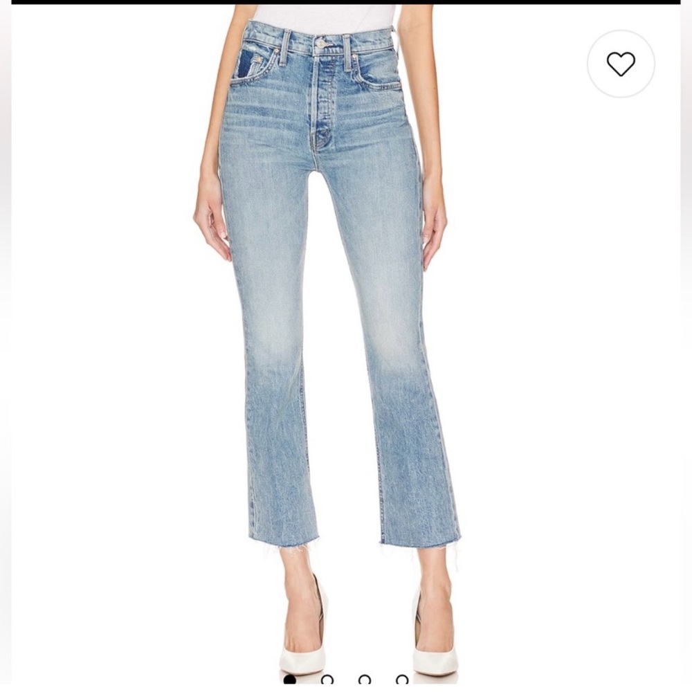 Mother Jeans Tripper Flood Fray in Left in the Dust Wash